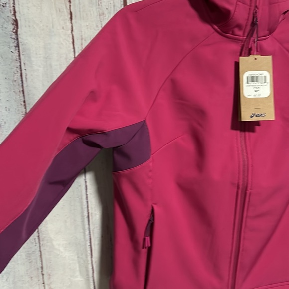 NWT ASICS pink hooded soft shell jacket - Picture 3 of 7